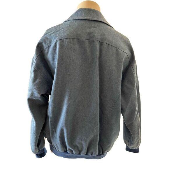Adult unisex Large 70s light blue denim chambray jacket large pockets varsity - Picture 7 of 7
